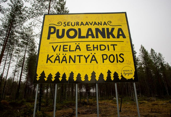 Puolanka-vielä ehdit kääntyä pois kyltti