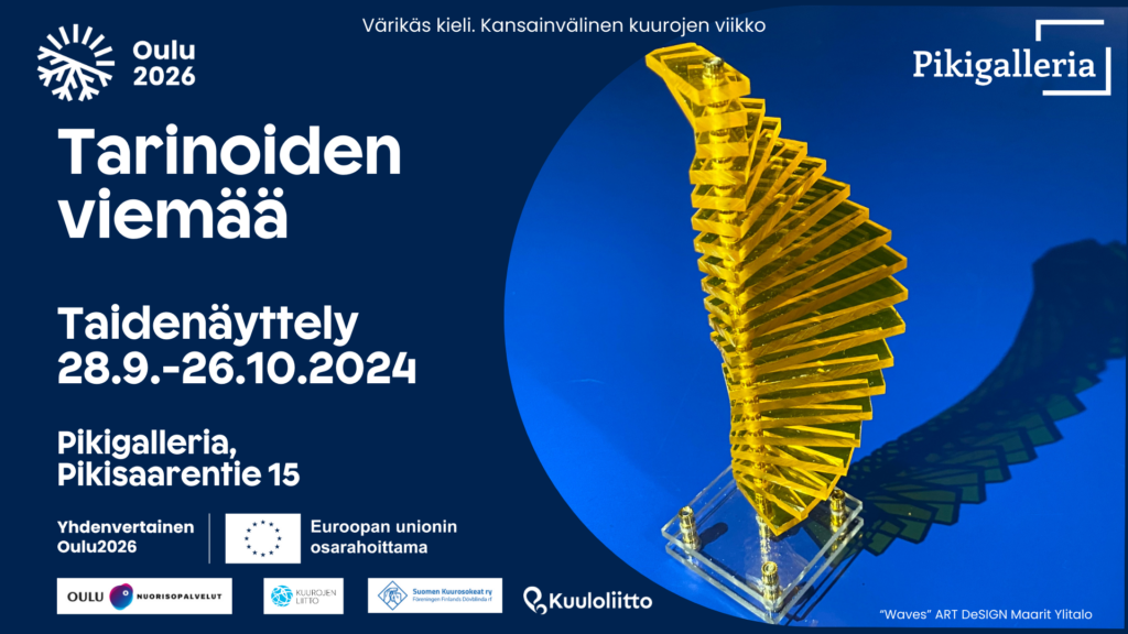 Kuvituskuva Tarinoiden viemää Taidenäyttelyn avajaisista 28.9.-26.10.2024
