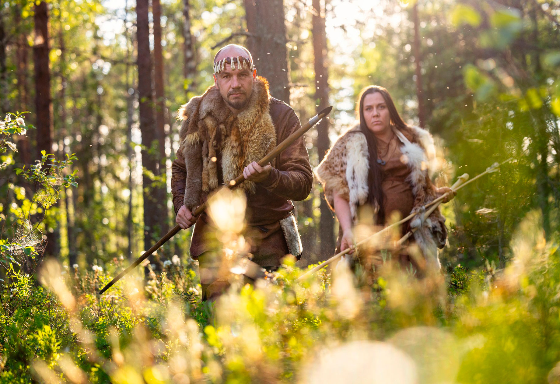 Stone age hunters. Photo Hannu Tarvainen
