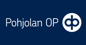 Pohjolan OP logo sinisellä taustalla